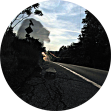 travelling skate trip night portrait sphere